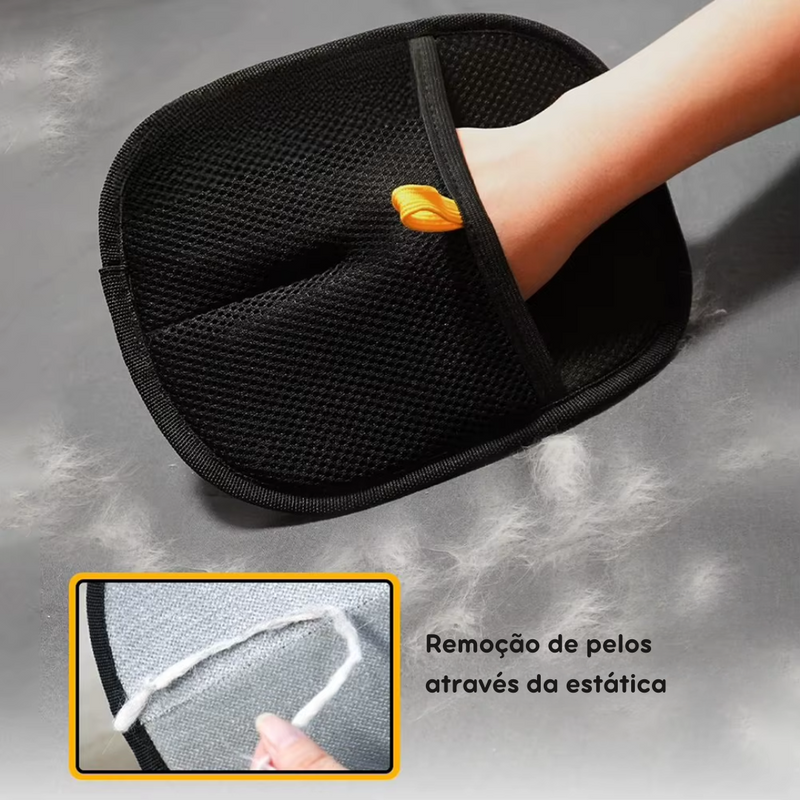 Luva Removedora de Pelos Dupla Face para Pets | Elimina Pelos Soltos